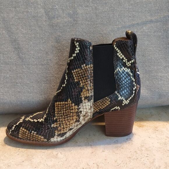 Madewell Style AA184 The Regan Boot in Snake Embossed Leather Women's Size 5.5 - Picture 7 of 13